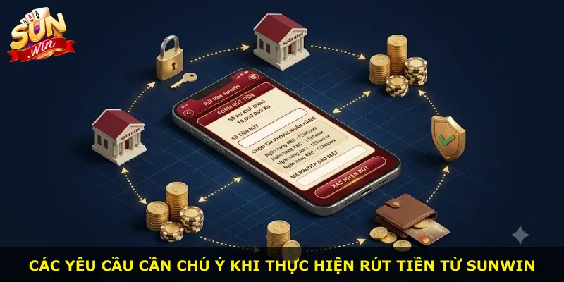 Các yêu cầu cần chú ý khi thực hiện rút tiền từ Sunwin